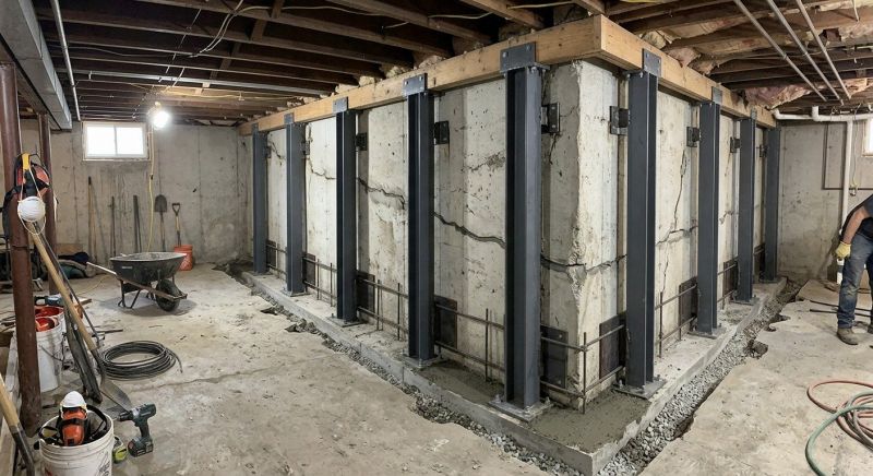 Basement Stabilization in North Kingstown, RI