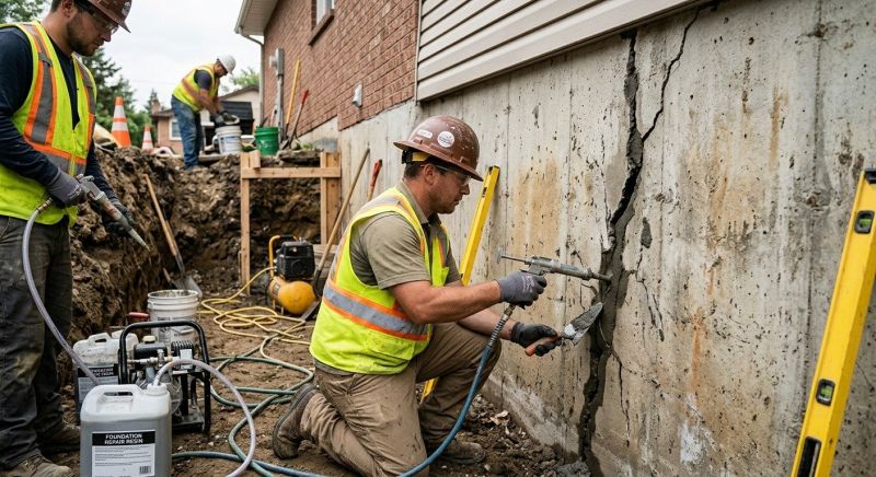 Cracked Foundation Repair in Bristol, RI