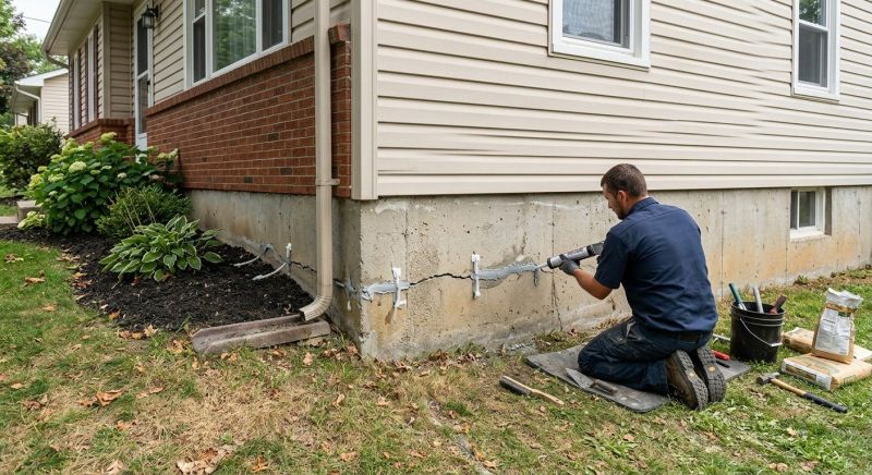 Cracked Foundation Repair in North Stonington, CT