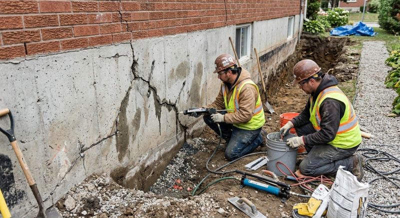 Cracked Foundation Repair in West Warwick, RI