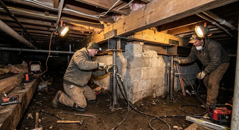 Crawlspace Foundation Repair in Fall River, MA