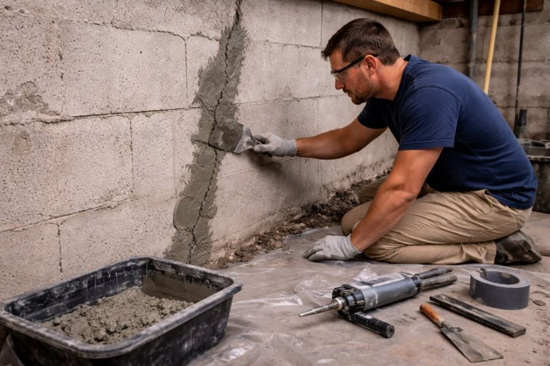 Foundation Crack Repair in Danielson, CT