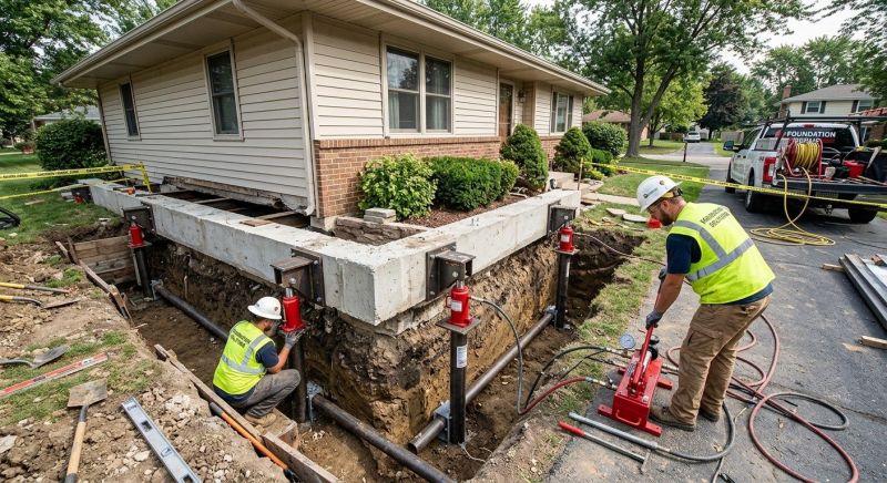 Foundation Jacking in Warwick, RI