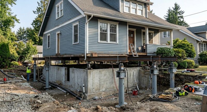 Foundation Raising in Little Compton, RI