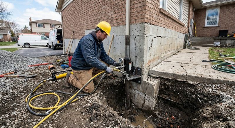 Foundation Settlement Repair in North Kingstown, RI