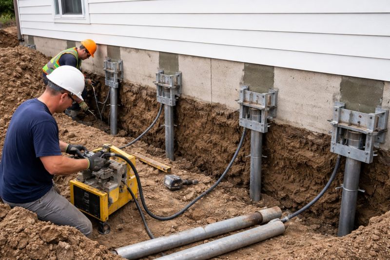 Helical Piers Installation in North Kingstown, RI