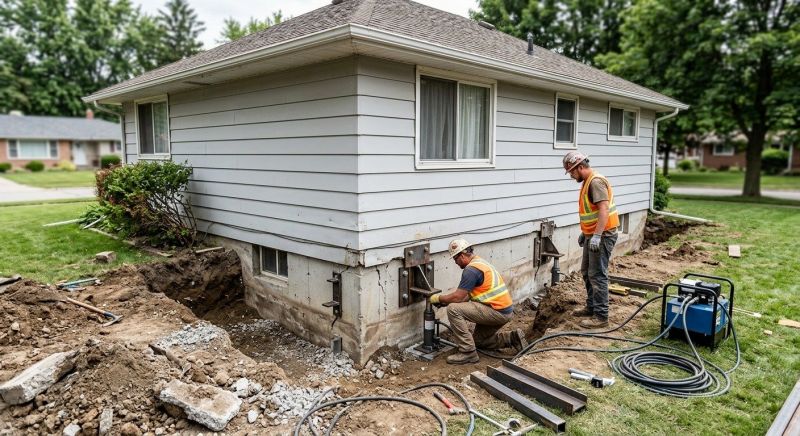 House Foundation Repair in Saunderstown, RI