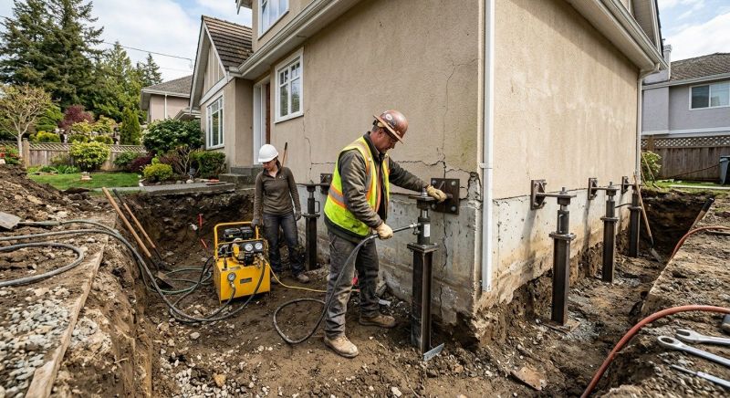 Sinking Foundation Repair in Charlestown, RI