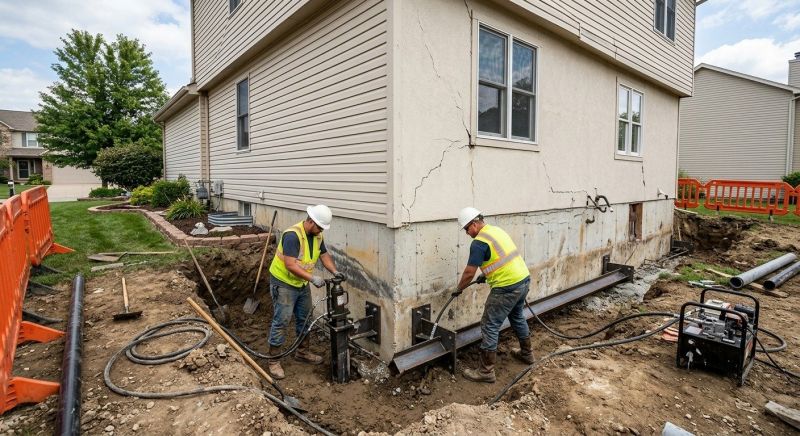Sinking Foundation Repair in Fall River, MA