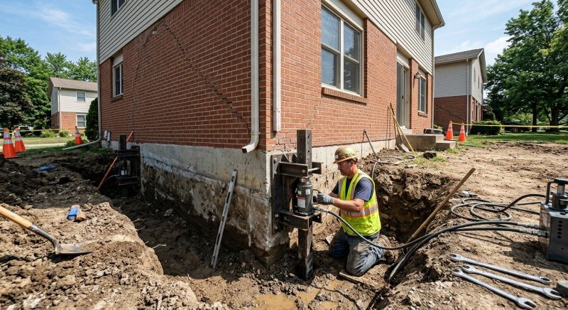 Sinking Foundation Repair in Foster, RI