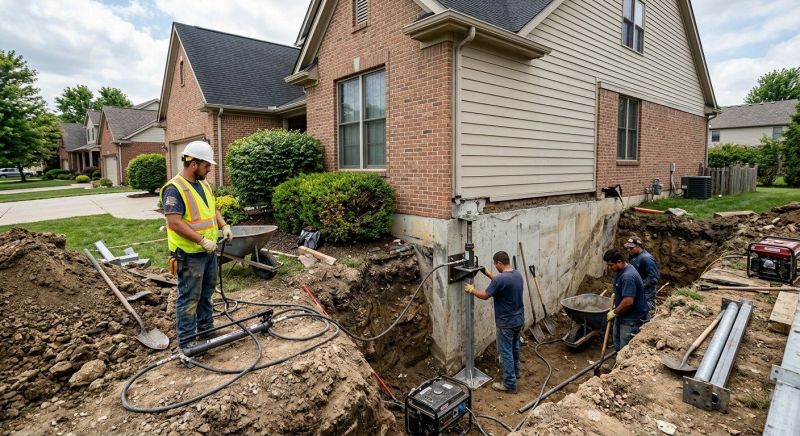 Sinking Foundation Repair in Johnston, RI