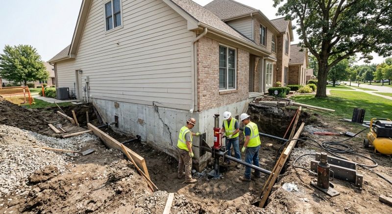 Sinking Foundation Repair in North Kingstown, RI