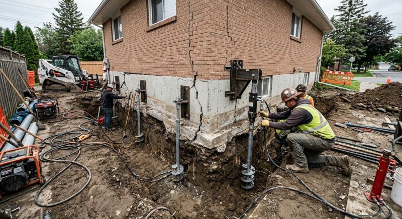 Sinking Foundation Repair in Plainfield, CT