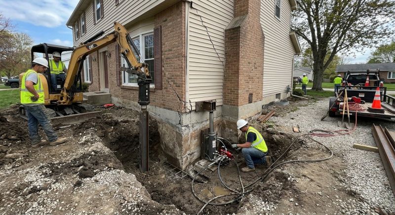 Sinking Foundation Repair in Seekonk, MA