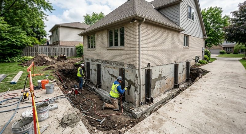 Sinking Foundation Repair in Somerset, MA