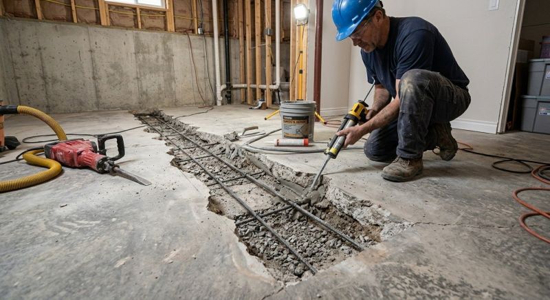 Slab Foundation Repair in North Kingstown, RI